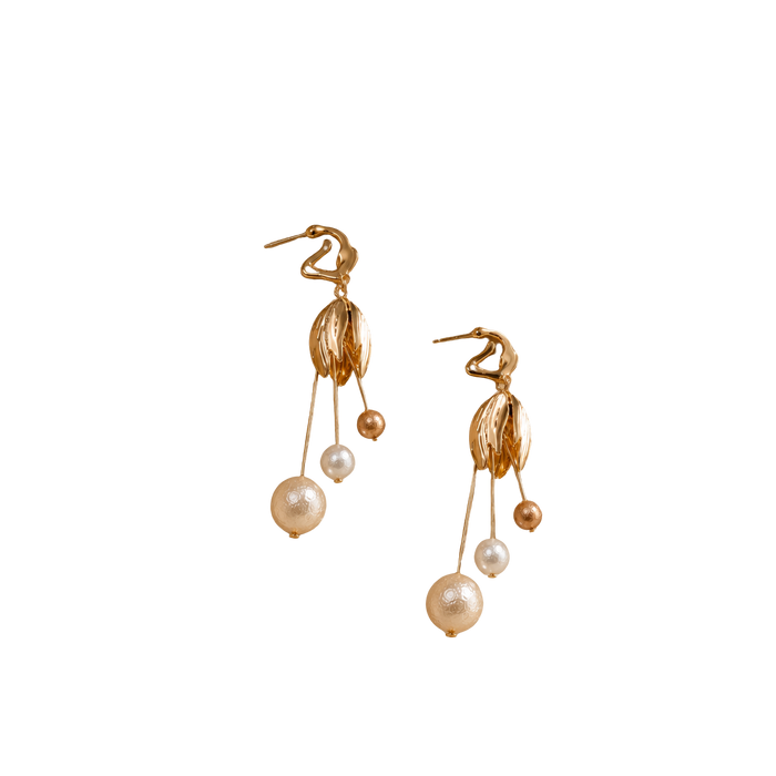 Pearl Bloom Drop Earrings