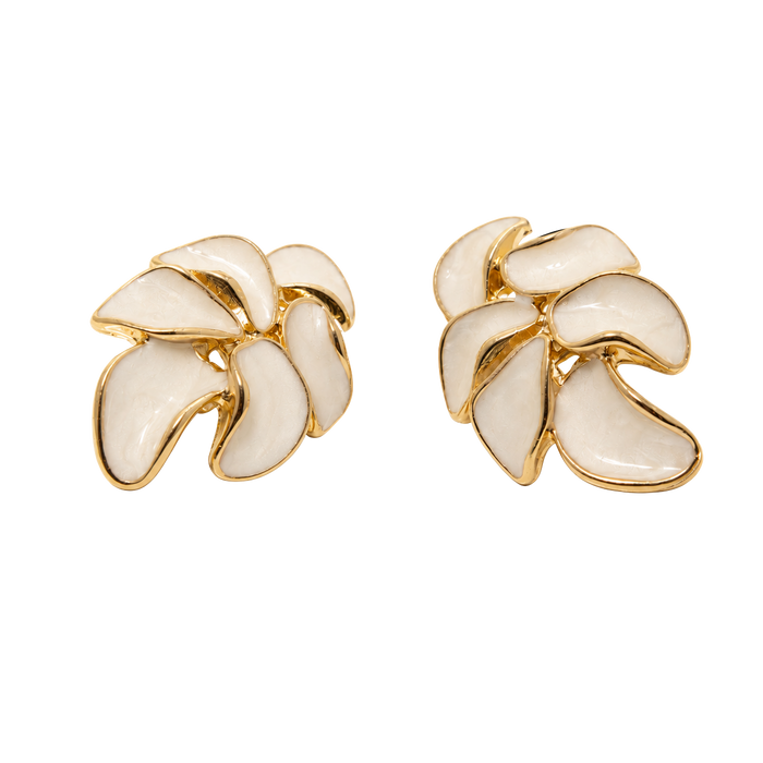 Ivory Blossom Statement Earrings