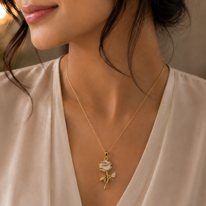 Ivory Rose Necklace