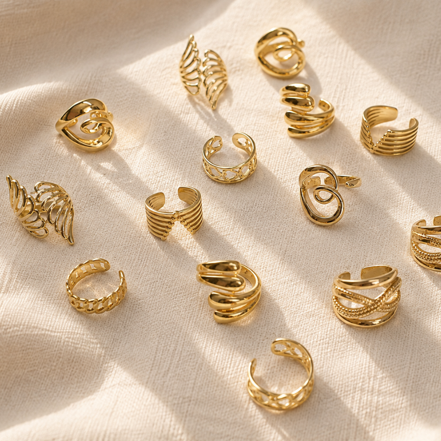 Golden Rush Statement Rings