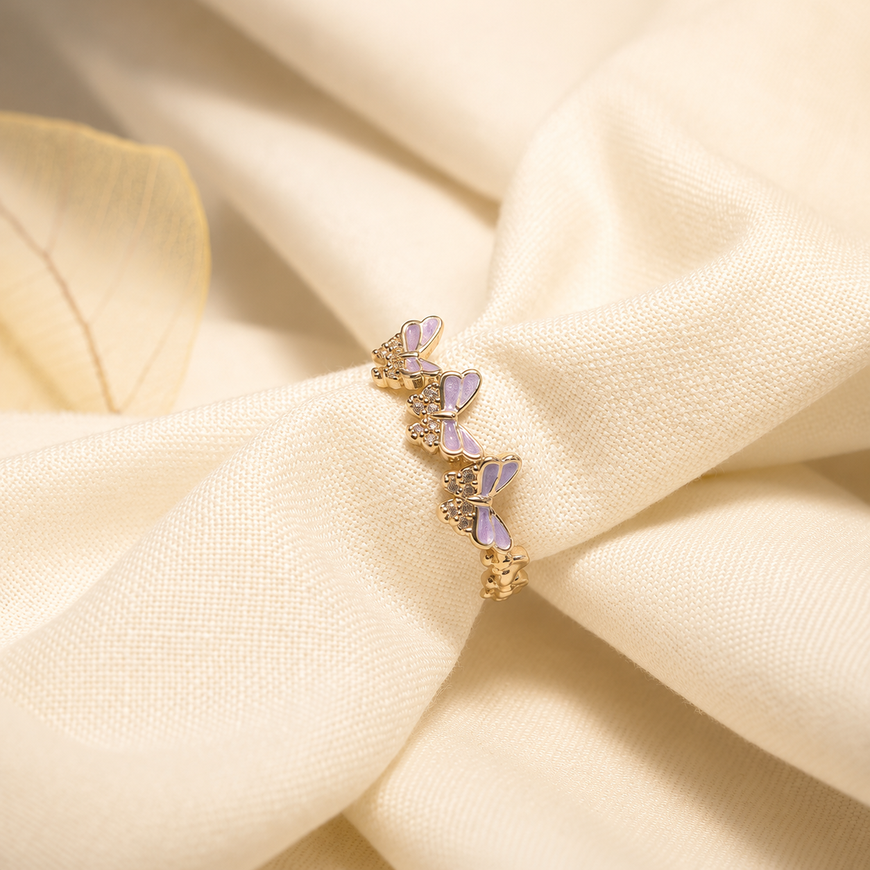Lavender Flutter Adjustable Ring 🦋