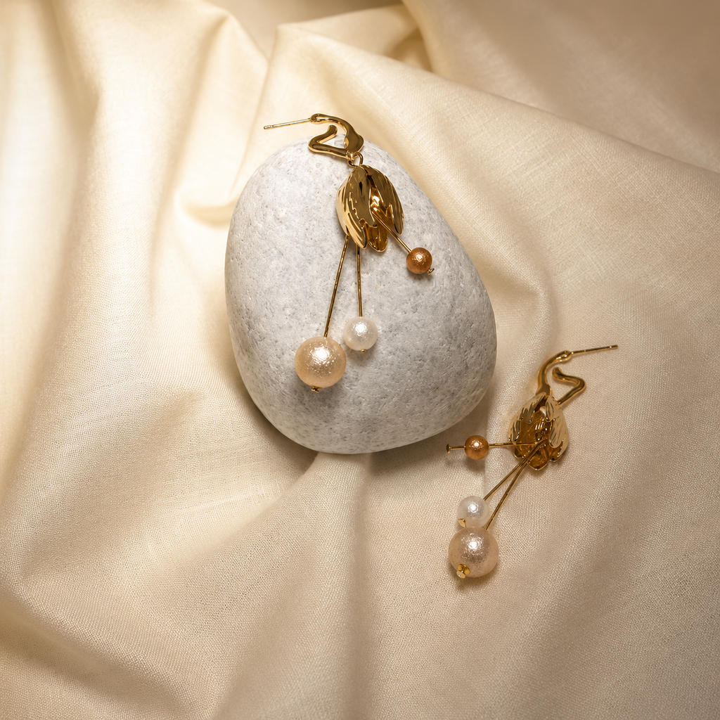 Pearl Bloom Drop Earrings