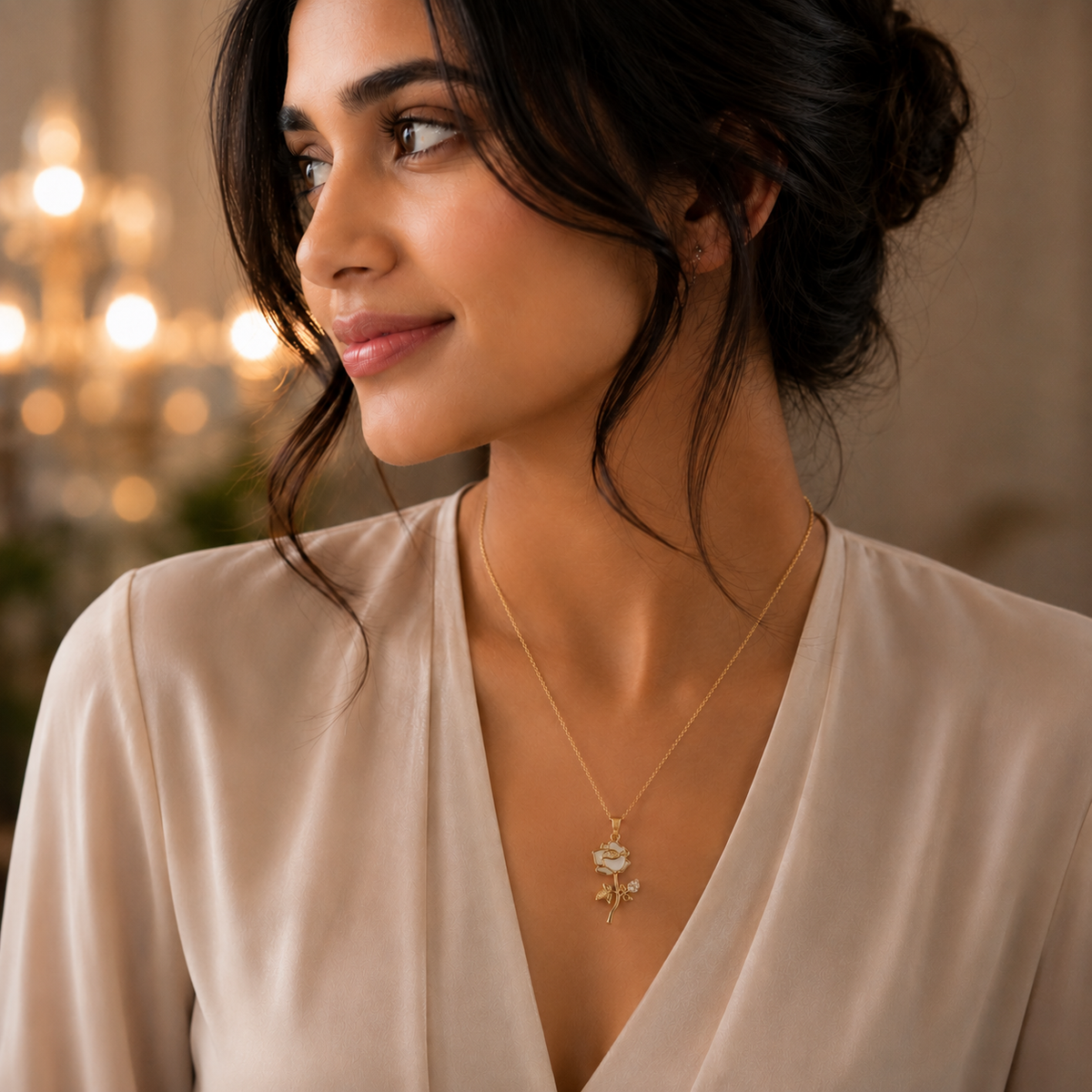 Ivory Rose Necklace