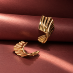 Golden Tide Stud Earrings