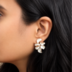 Ivory Blossom Statement Earrings