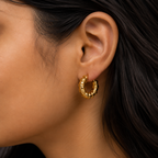 Luna Ridge Hoop Earrings