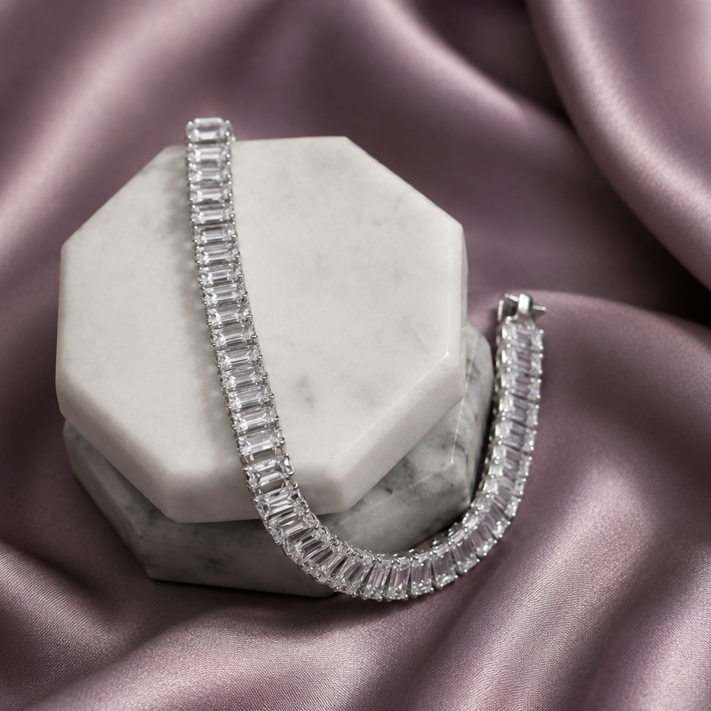 Celeste Tennis Bracelet with Magnetic Lock