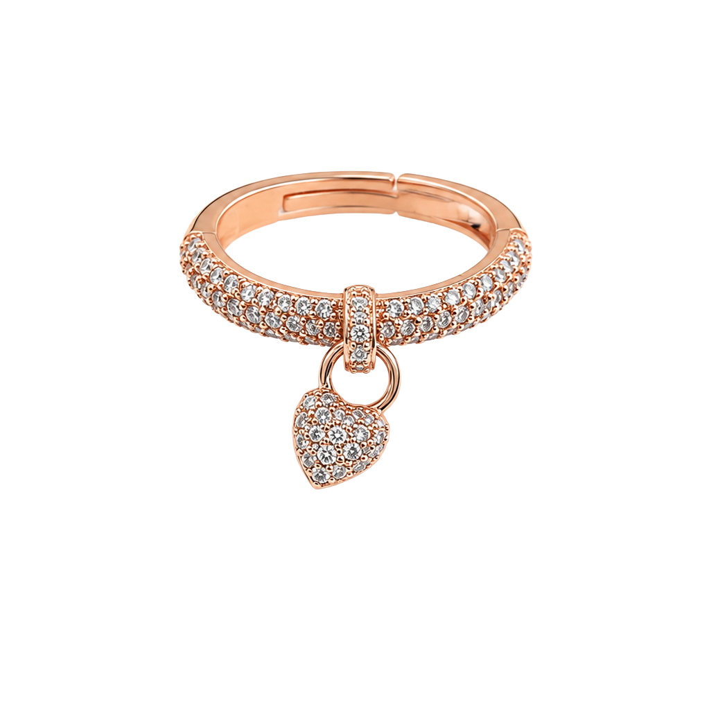 Dangling Heart Adjustible Ring