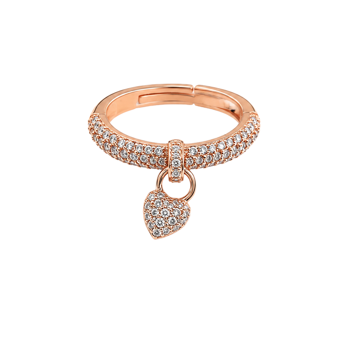 Dangling Heart Adjustible Ring
