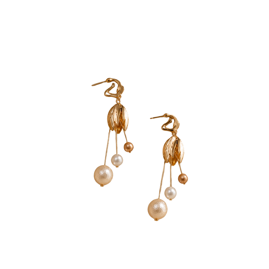 Pearl Bloom Drop Earrings